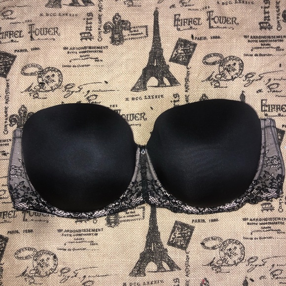 torrid Other - Torrid Black Padded Lace Strapless Push Up Bra